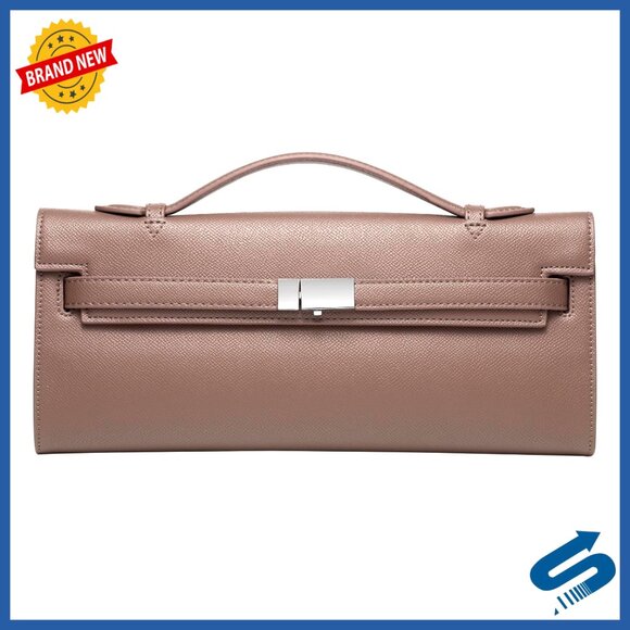 PU Leather Handbag - Women PU Leather Top Handle Clutch Bag for Women Evening Work Daily Use